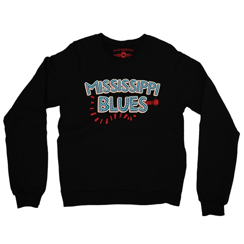 Mississippi Blues Crewneck Sweater - crewneckblack
