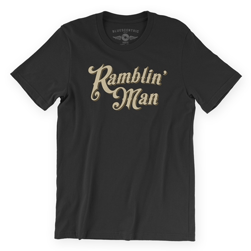 Ramblin Man T-Shirt - Lightweight Vintage Style - vintageblack