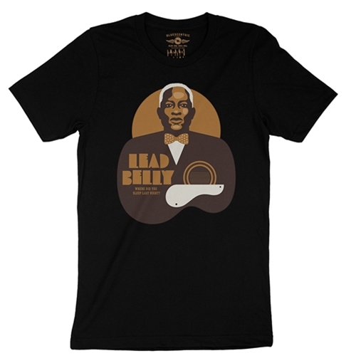 CLEARANCE - Large Black Lead Belly Last Night T-Shirt - Lightweight Vintage Style