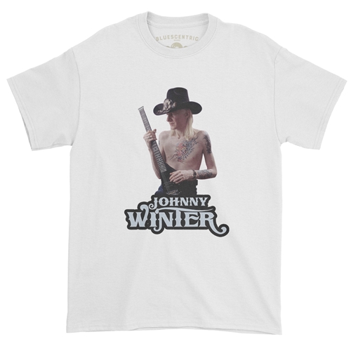 Johnny Winter Ltd T-Shirt - Classic Heavy Cotton - white
