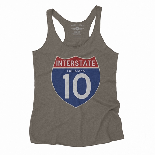 Interstate 10 Louisiana Racerback Tank - Women