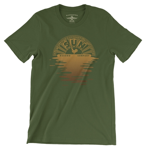 Sun Records Reflection Front Only T-Shirt - Lightweight Vintage Style - vintageolive