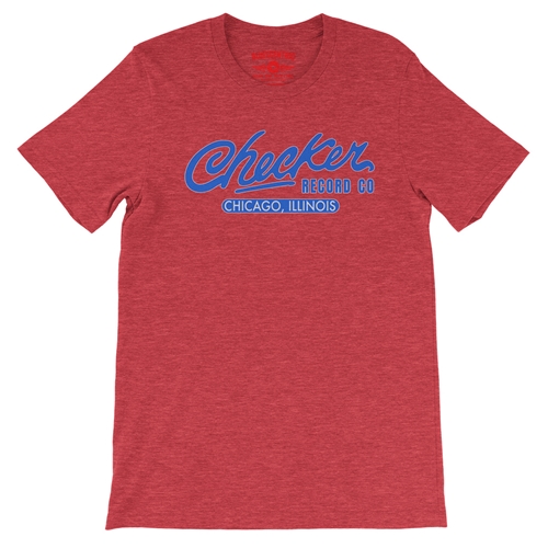 Checker Records Chicago T-Shirt - Lightweight Vintage Style - vintageheatherred