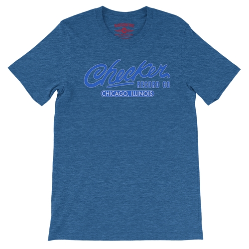 Checker Records Chicago T-Shirt - Lightweight Vintage Style - vintageheatherroyalblue