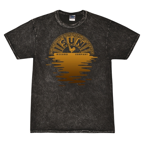 Sun Records Reflection Front Only T-Shirt - Black Mineral Wash