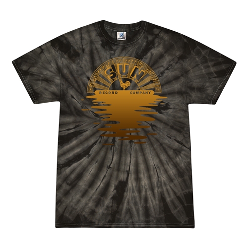Sun Records Reflection Front Only Tie-Dye T-Shirt - Black