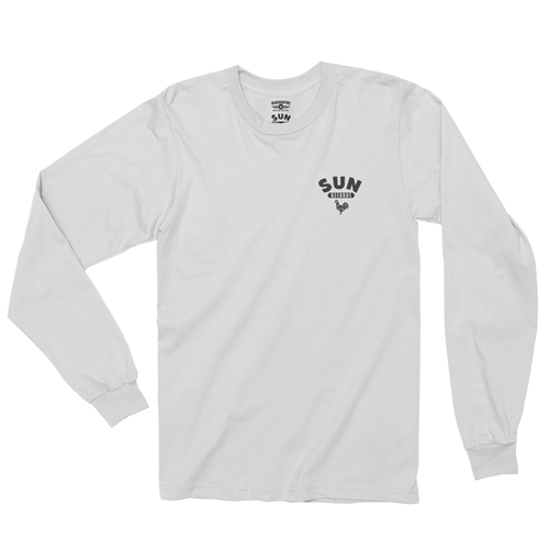 Sun Records Logo Pocket Long Sleeve T-Shirt - longsleevewhite