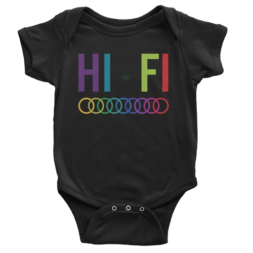 High Fidelity Baby Onesie - babyblack