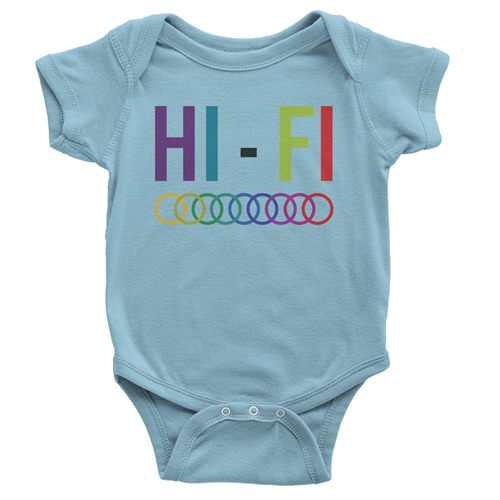 High Fidelity Baby Onesie - babyblue