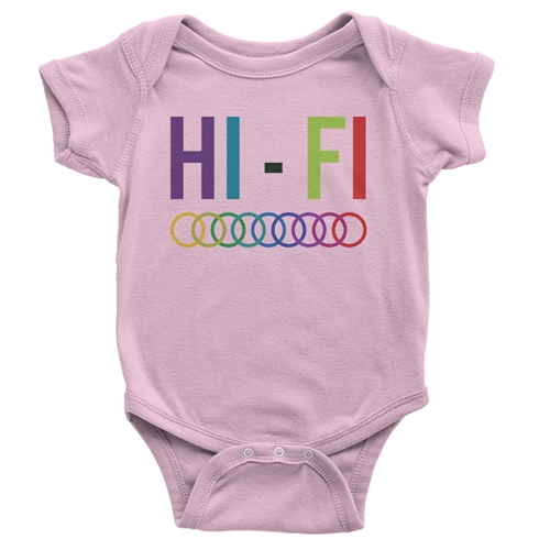 High Fidelity Baby Onesie - babypink