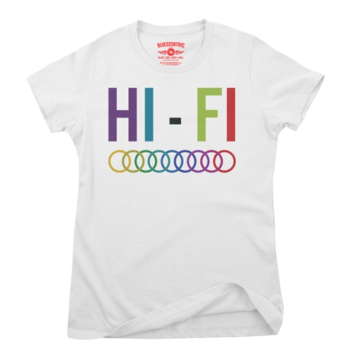 High Fidelity Ladies T Shirt - Relaxed Fit - ladieswhite