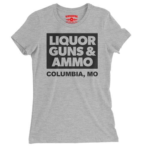 Liquor Guns & Ammo Ladies T Shirt - Relaxed Fit - ladiesathleticheather