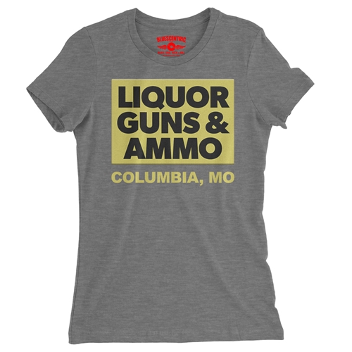 Liquor Guns & Ammo Ladies T Shirt - Relaxed Fit - ladiesdeepheather