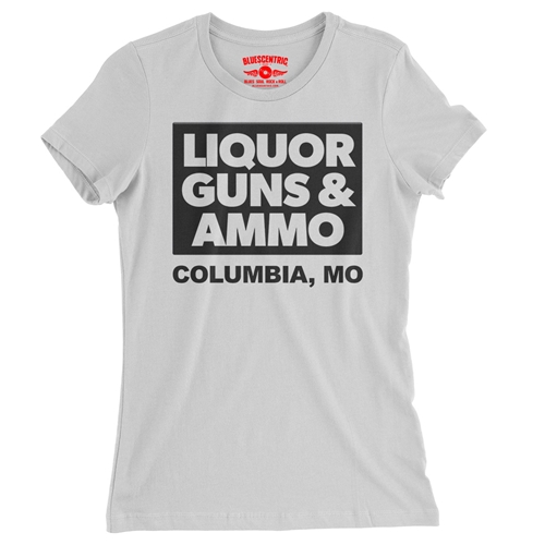 Liquor Guns & Ammo Ladies T Shirt - Relaxed Fit - ladieswhite