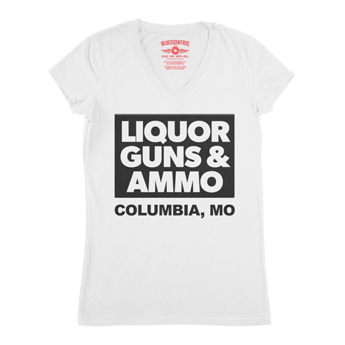 Liquor Guns & Ammo V-Neck T Shirt - Women