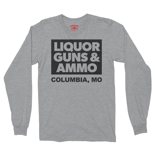 Liquor Guns & Ammo Long Sleeve T-Shirt - longsleeveathleticheather