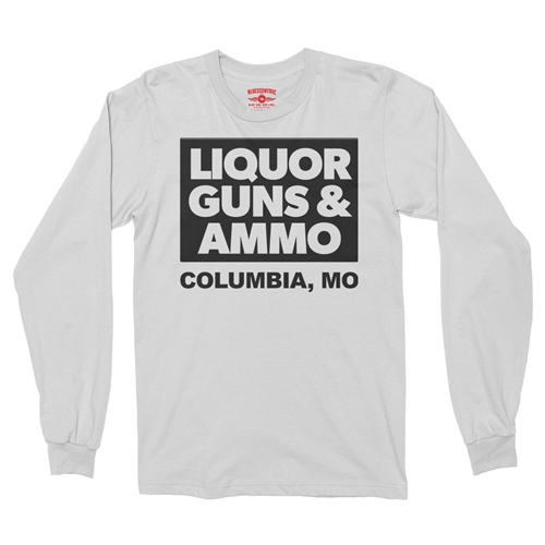 Liquor Guns & Ammo Long Sleeve T-Shirt - longsleevewhite