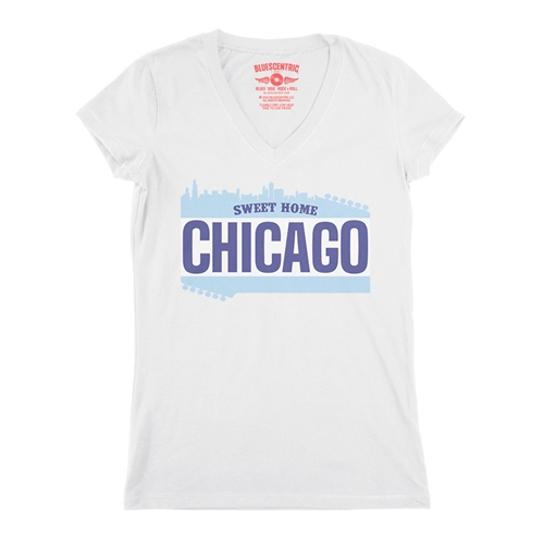 Sweet Home Chicago V-Neck T Shirt - Women
