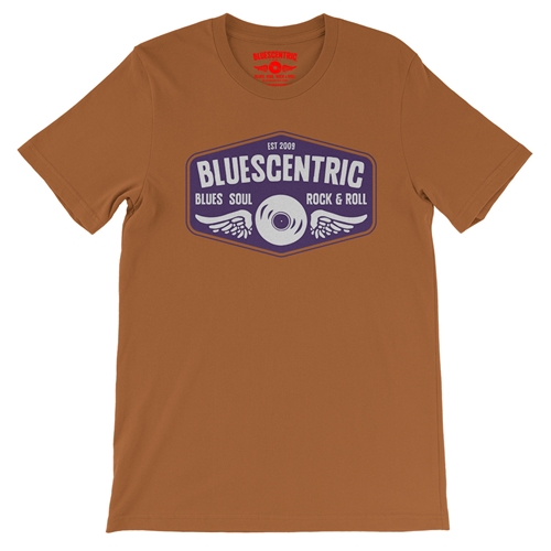 Bluescentric Logo T-Shirt - Lightweight Vintage Style - vintageburntorange