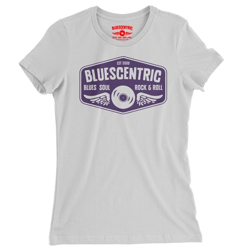 Bluescentric Logo Ladies T Shirt - ladieswhite