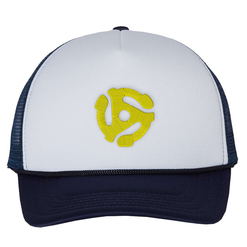 45 Record Adapter Trucker Hat - Navy / White Face Foam