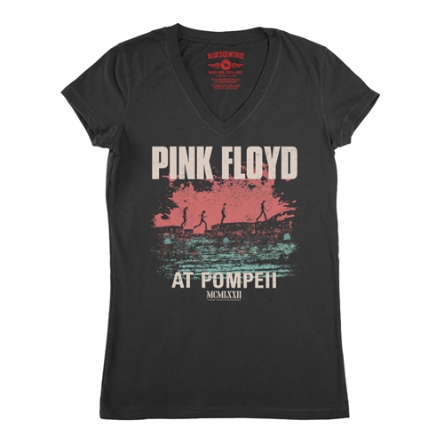 Pink Floyd Pompeii V-Neck T Shirt - Women