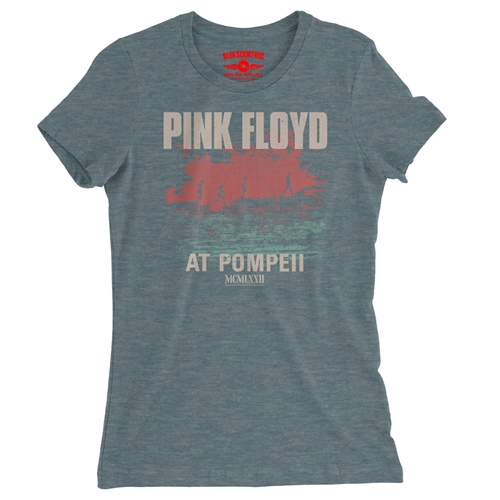 Pink Floyd Pompeii Ladies T Shirt - Relaxed Fit - ladiesdeepteal