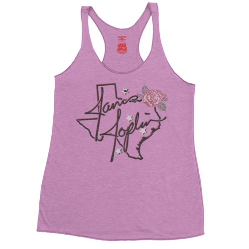 Janis Joplin Texas Rose Racerback Tank - Women