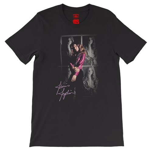 Janis Joplin Photo T-Shirt - Lightweight Vintage Style - vintageblack
