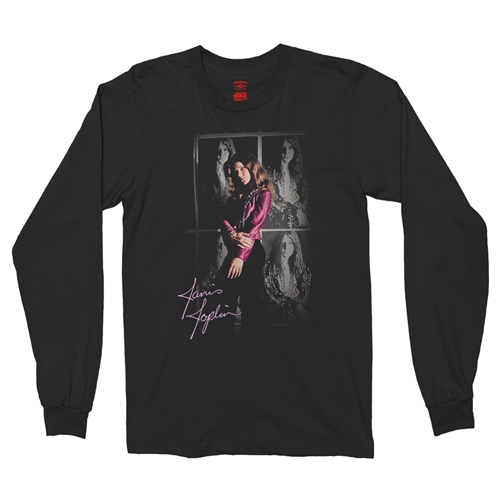 Janis Joplin Photo Long Sleeve T-Shirt - longsleeveblack