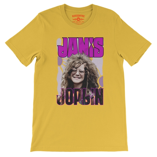 Janis Joplin T-Shirt - Lightweight Vintage Style - vintagemaizeyellow
