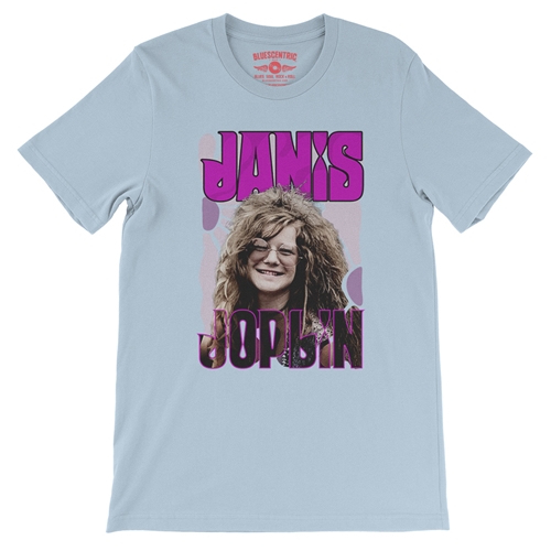 Janis Joplin T-Shirt - Lightweight Vintage Style - vintagethrowbackblue
