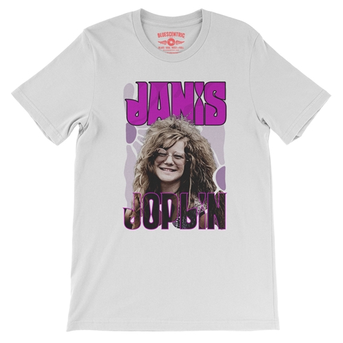 Janis Joplin T-Shirt - Lightweight Vintage Style - vintagewhite