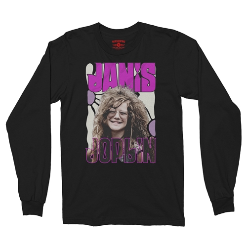 Janis Joplin Long Sleeve T-Shirt - longsleeveblack
