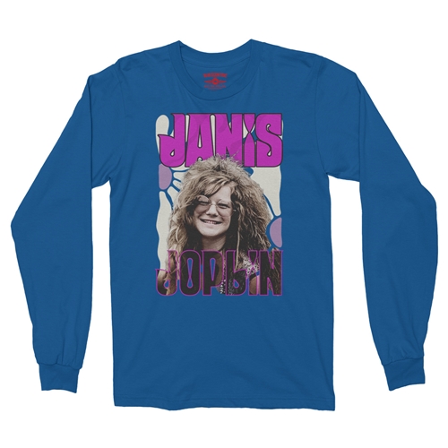 Janis Joplin Long Sleeve T-Shirt - longsleeveblue