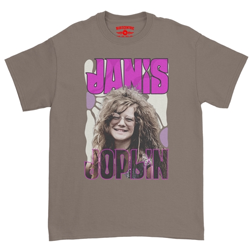 Janis Joplin T-Shirt - Classic Heavy Cotton - classictaupe