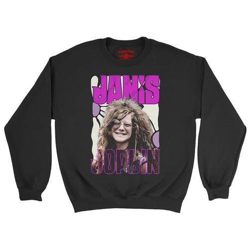 Janis Joplin Crewneck Sweater - crewneckblack