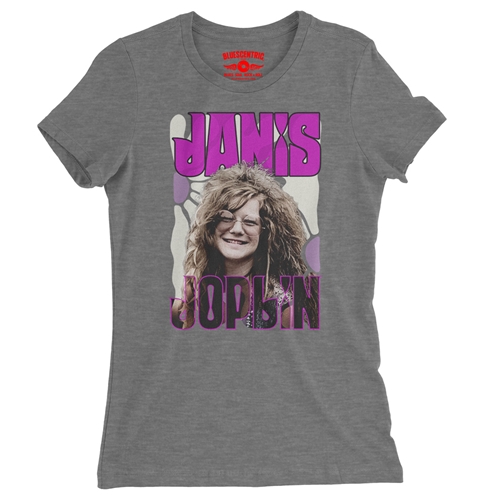 Janis Joplin Ladies T Shirt - Relaxed Fit - ladiesdeepheather
