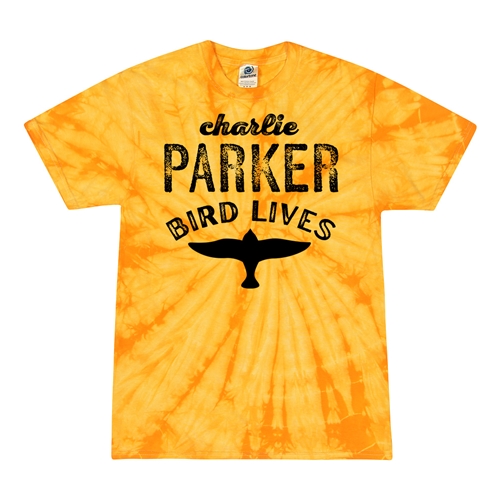 Charlie Parker Bird Lives Tie-Dye T-Shirt - Yellow