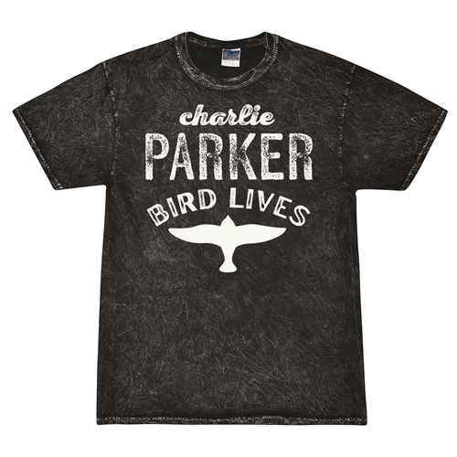 Charlie Parker Bird Lives T-Shirt - Black Mineral Wash