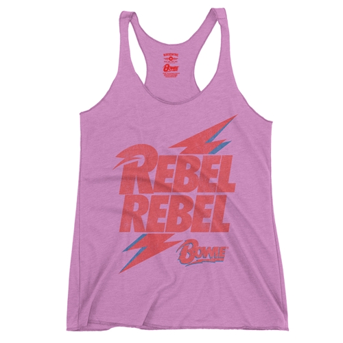 Rebel Rebel Bowie Logo Racerback Tank - Women