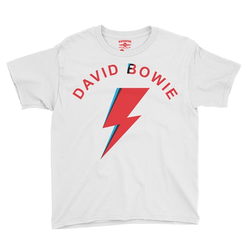 Retro David Bowie Youth T-Shirt - Lightweight Vintage Children and Toddlers - youthwhite