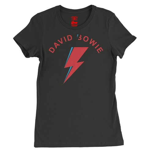 Retro David Bowie Ladies T Shirt - Relaxed Fit - ladiesblack