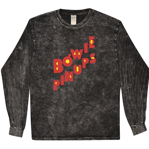 David Bowie Pinups Logo Long Sleeve T-Shirt - Black Mineral Wash