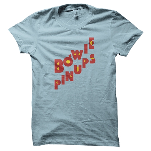 David Bowie Pinups Logo T-Shirt - Classic Heavy Cotton - classiclightblue