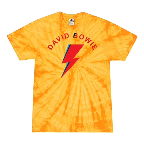 Retro David Bowie Tie-Dye T-Shirt - Yellow