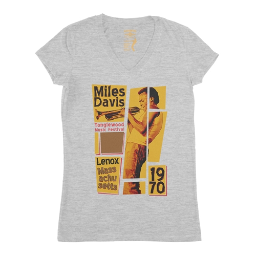 Miles Davis Tanglewood V-Neck T Shirt - Women