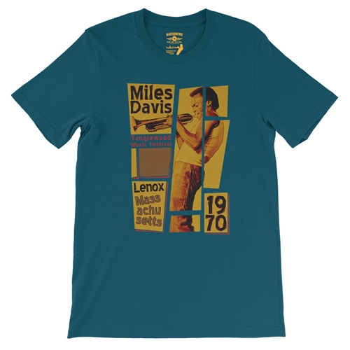 Miles Davis Tanglewood T-Shirt - Lightweight Vintage Style - vintagedeepteal