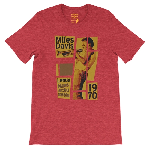 Miles Davis Tanglewood T-Shirt - Lightweight Vintage Style - vintageheatherred