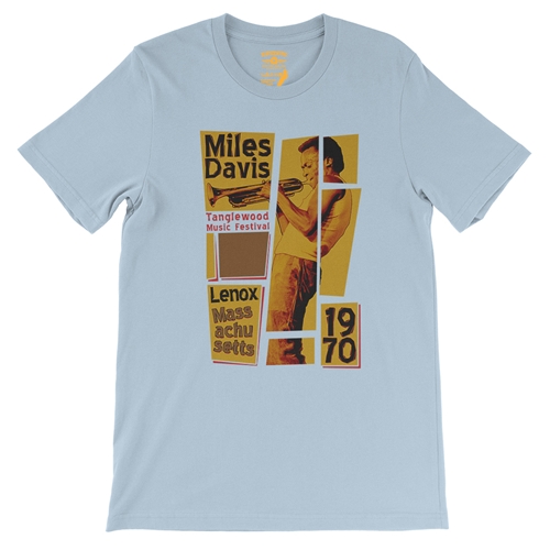 Miles Davis Tanglewood T-Shirt - Lightweight Vintage Style - vintagethrowbackblue